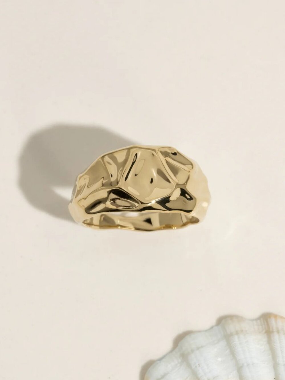 Gold Foil Ring from James Michelle - Size 10 - Picture 2 of 7
